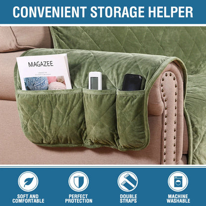 Non-slip sofa cushion with ultra-soft velvet plush in various colours