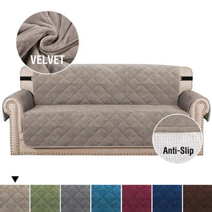 Non-slip sofa cushion with ultra-soft velvet plush in various colours
