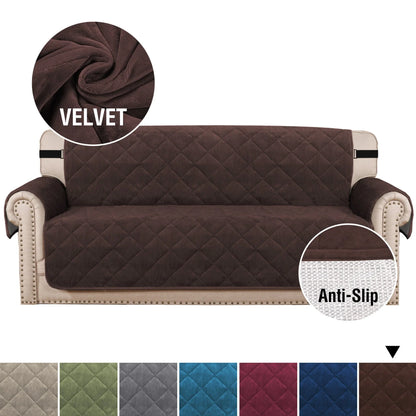 Non-slip sofa cushion with ultra-soft velvet plush in various colours