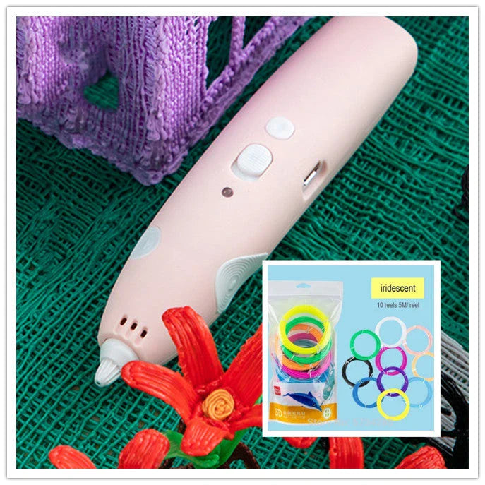 3D Printing Pen with LED display for temperature adjustment, compatible with ABS and PLA filaments