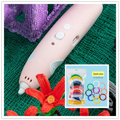 3D Printing Pen with LED display for temperature adjustment, compatible with ABS and PLA filaments