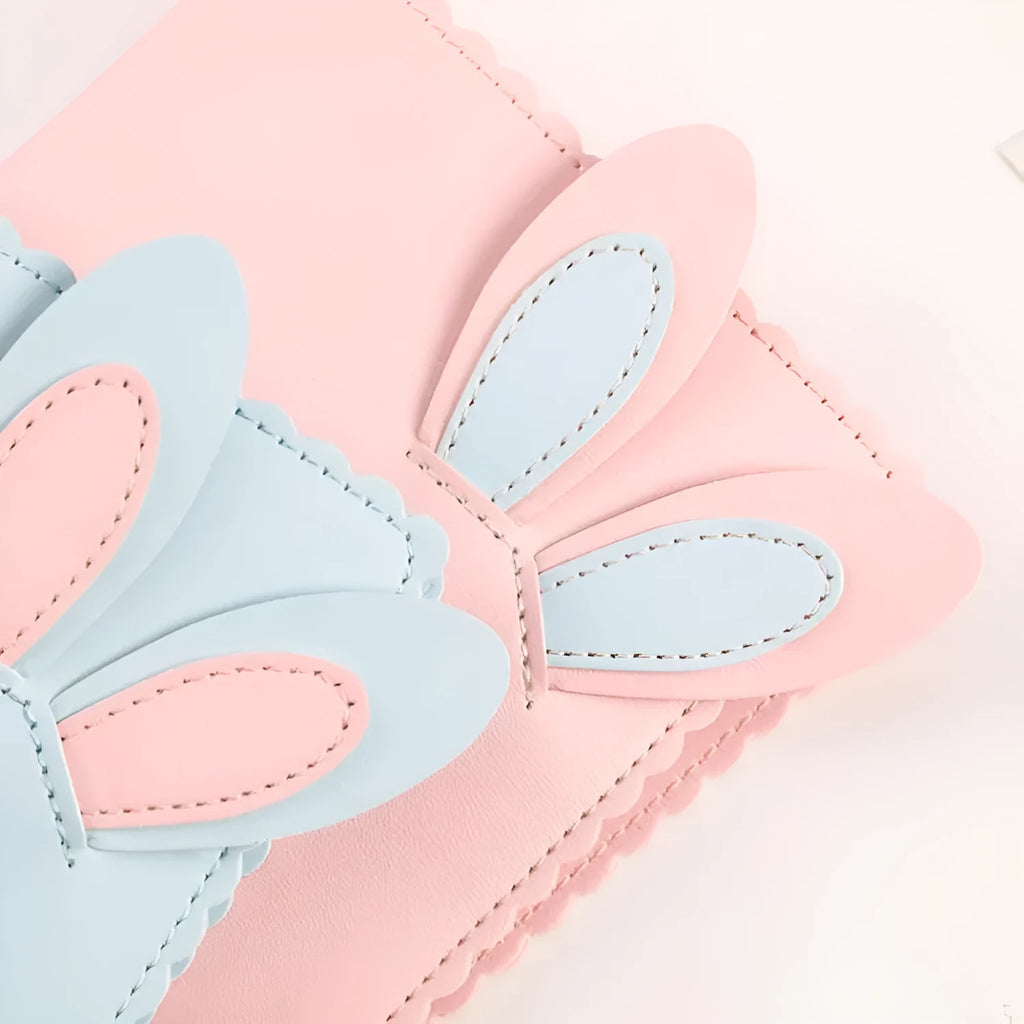 Rabbit themed 3-inch mini photo album with 16 pages in pink, blue or white colour options