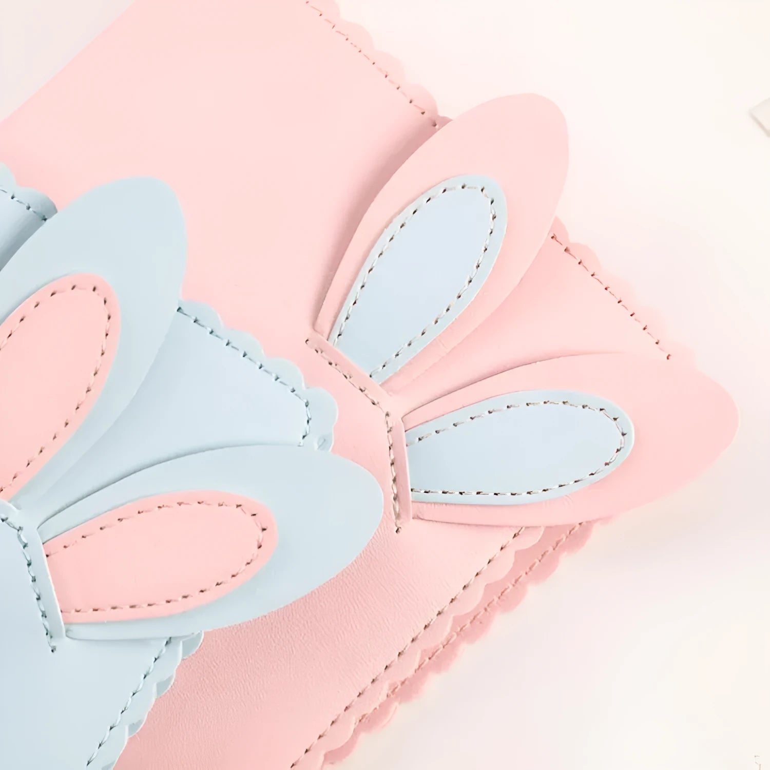 Rabbit themed 3-inch mini photo album with 16 pages in pink, blue or white colour options