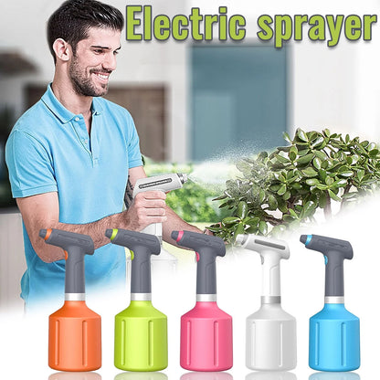 Automatic plant spray bottle with adjustable spout and USB recharge