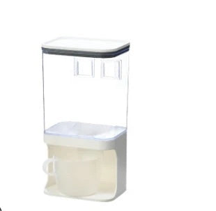 Wall-mounted, moisture-proof and insect-resistant transparent storage tank for organizing and protecting pantry items