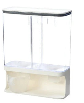 Wall-mounted transparent storage tank for grains, BPA-free and pest-proof