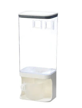 Wall-mounted transparent storage tank for grains, BPA-free and pest-proof