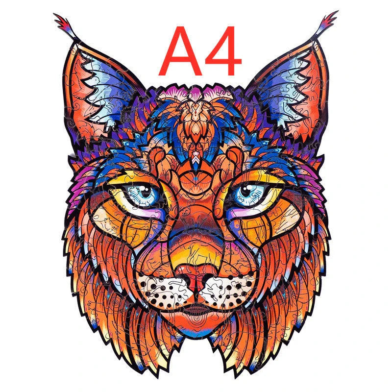 DIY wooden animal puzzles crafted from eco-friendly basswood, featuring various sizes and designs