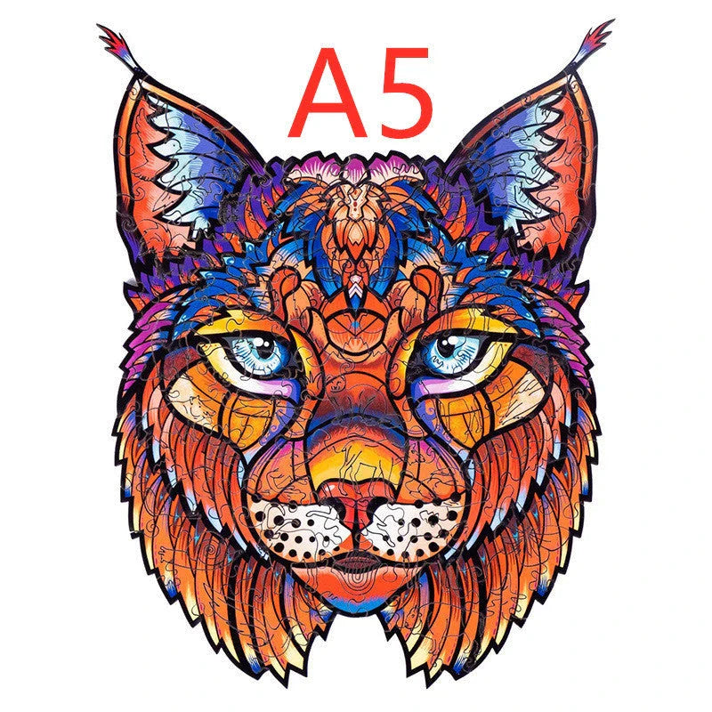 DIY wooden animal puzzles crafted from eco-friendly basswood, featuring various sizes and designs