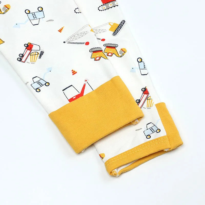 Yellow cotton long sleeve zip-up baby onesie romper for newborns and toddlers