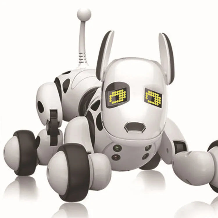 Smart robot dog electronic toy with remote control showing singing and dancing functions