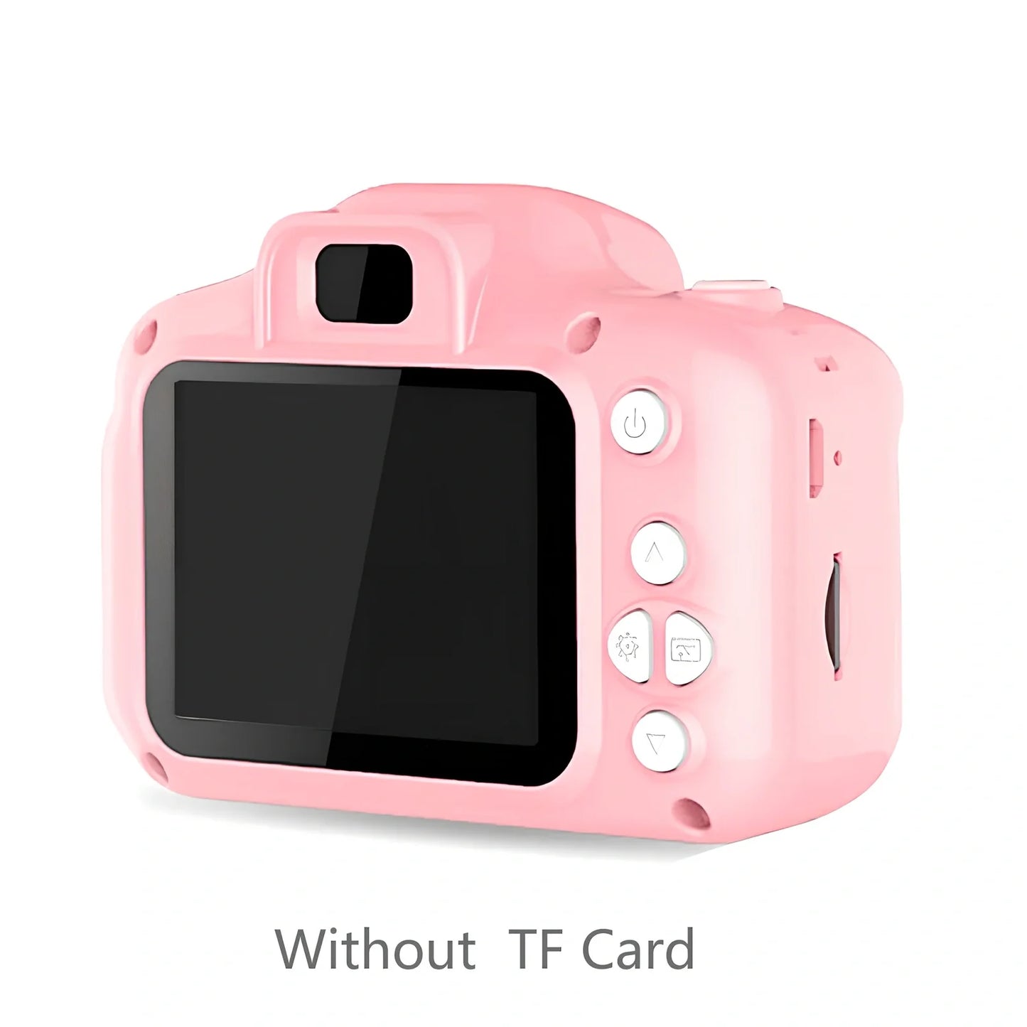 Blue children's HD digital waterproof camera, 80x60mm size, 2.3-inch screen, 65g weight for kids' outdoor photography