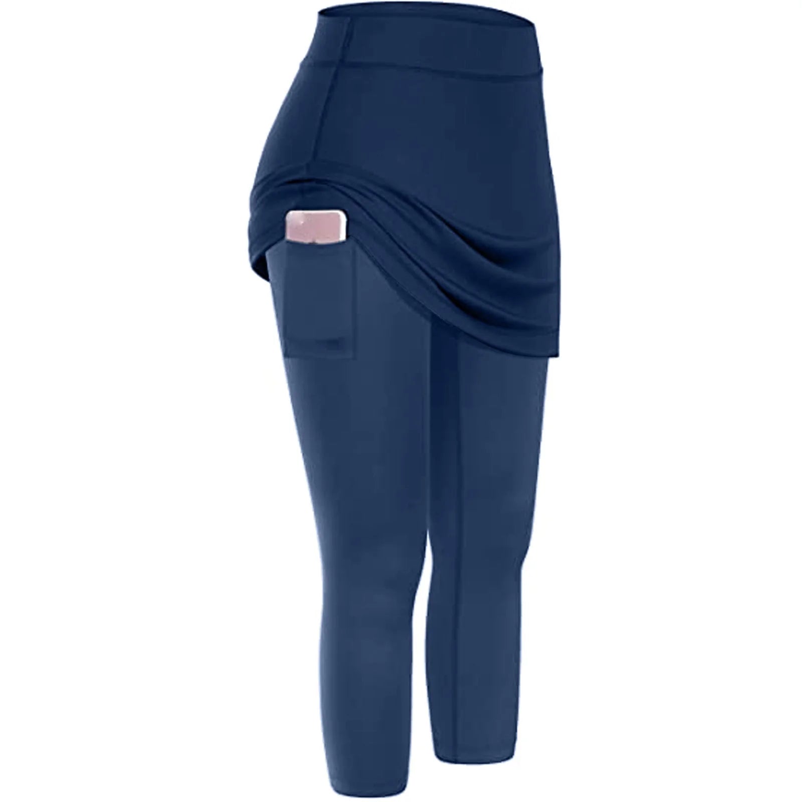 Women's tennis skirted leggings with side pocket in various colours