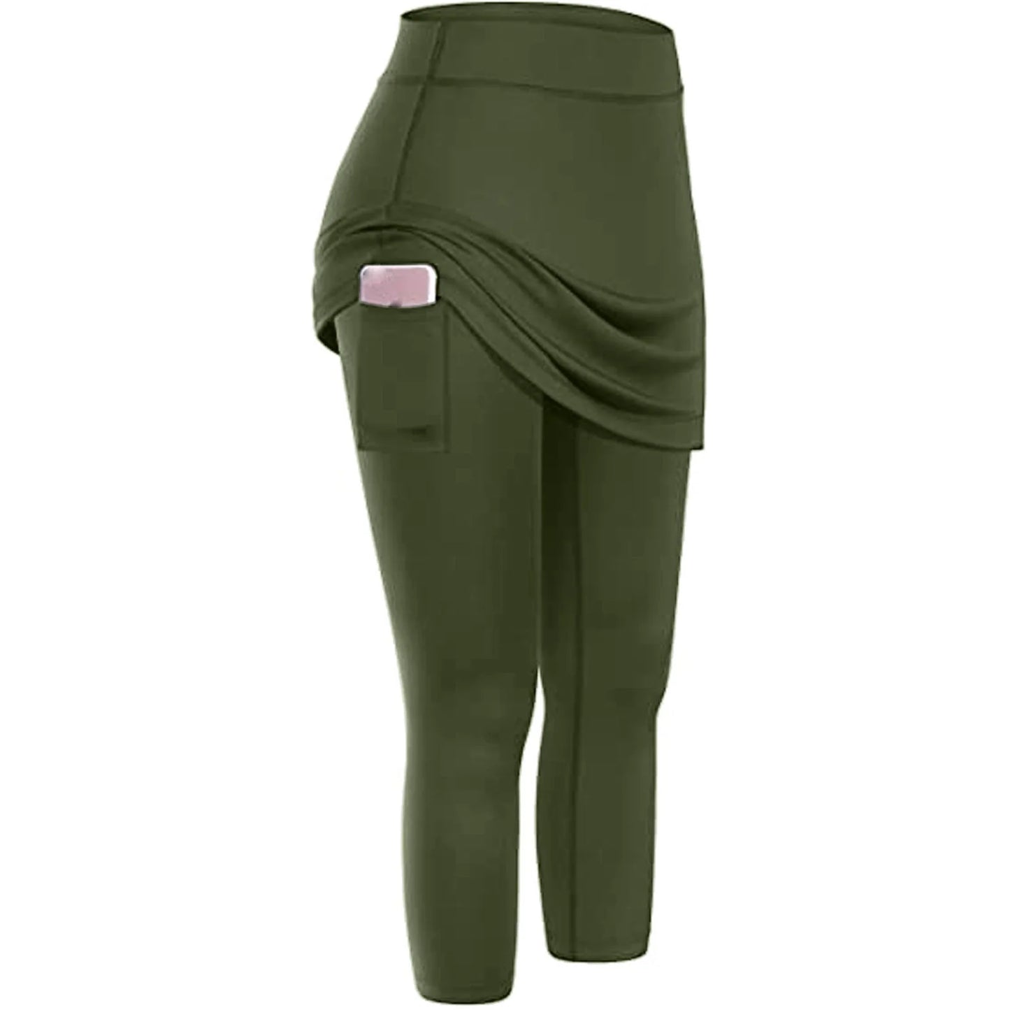 Women's tennis skirted leggings with side pocket in various colours