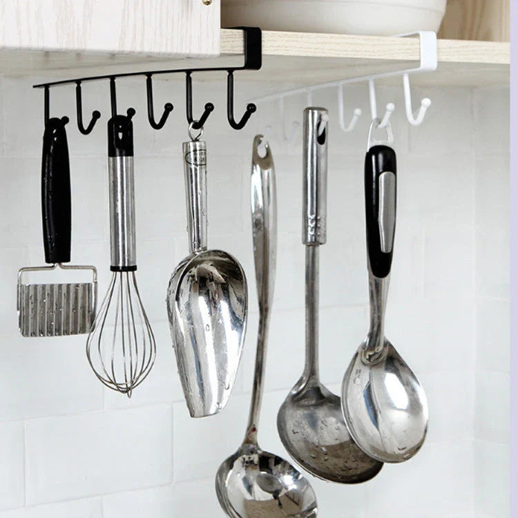 A stylish and durable wrought iron hook for versatile storage in the kitchen, wardrobe, or office - perfect for the modern Kiwi home.