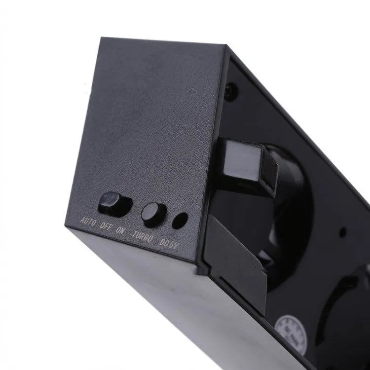 Black PS4 host turbo fan with dual DC5V cooling fans and temperature control, includes AC adapter