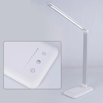 Wireless charging LED desk lamp with adjustable lighting and auto timer function
