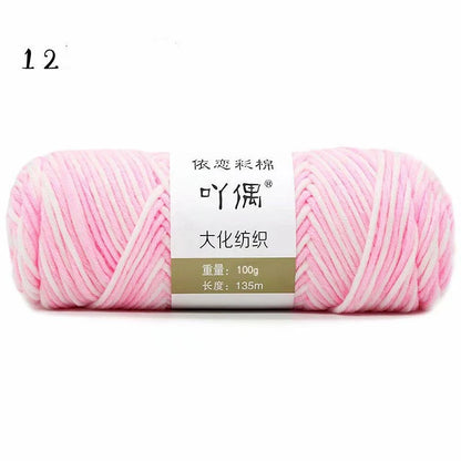 8 strands gradient milk cotton wool for hand knitting in various colours