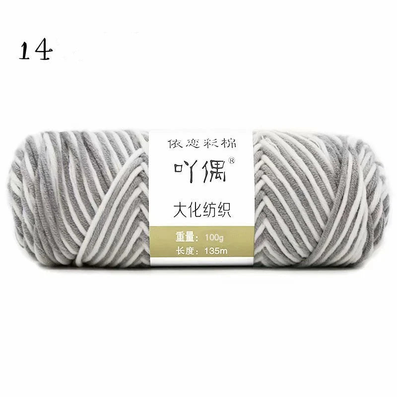 8 strands gradient milk cotton wool for hand knitting in various colours