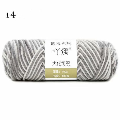 8 strands gradient milk cotton wool for hand knitting in various colours