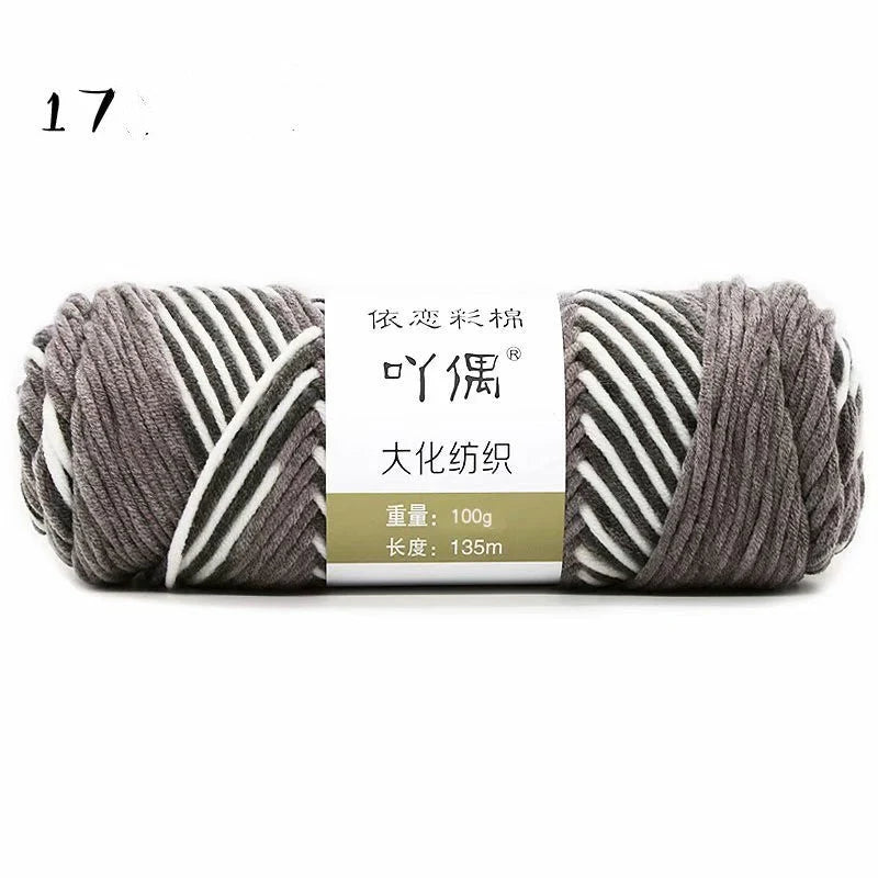 8 strands gradient milk cotton wool for hand knitting in various colours