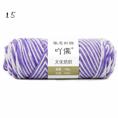 8 strands gradient milk cotton wool for hand knitting in various colours