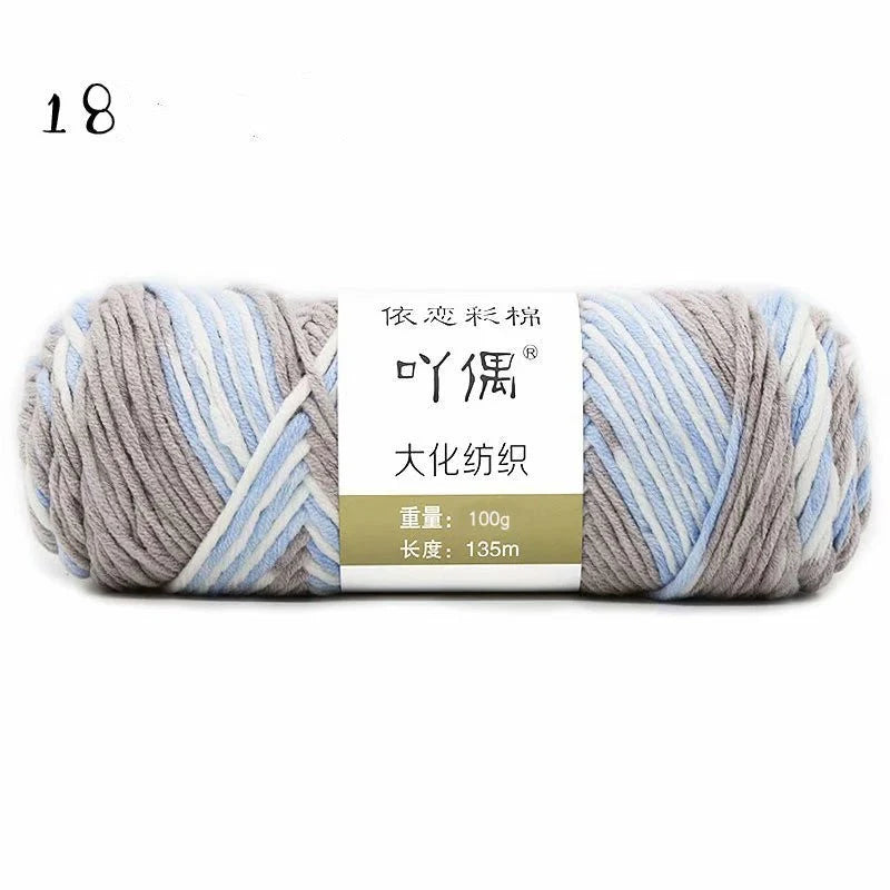 8 strands gradient milk cotton wool for hand knitting in various colours