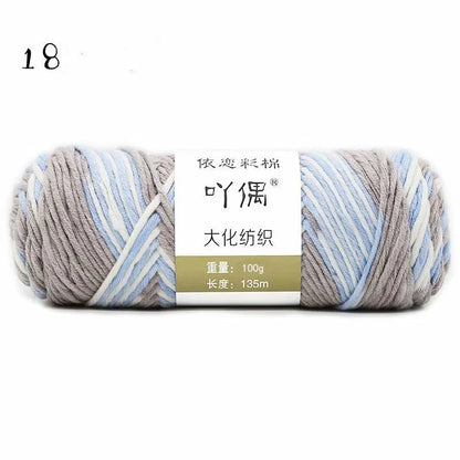 8 strands gradient milk cotton wool for hand knitting in various colours