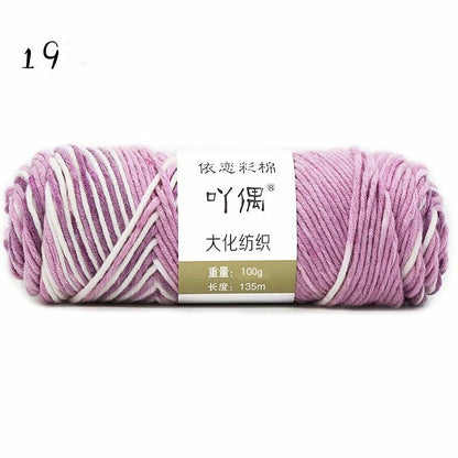 8 strands gradient milk cotton wool for hand knitting in various colours