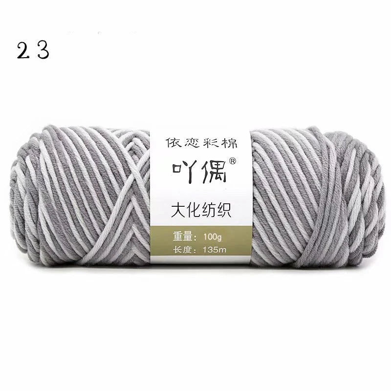 8 strands gradient milk cotton wool for hand knitting in various colours