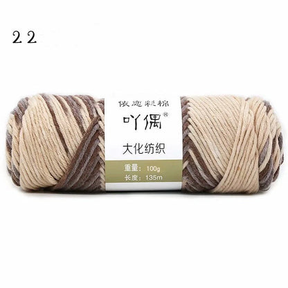 8 strands gradient milk cotton wool for hand knitting in various colours