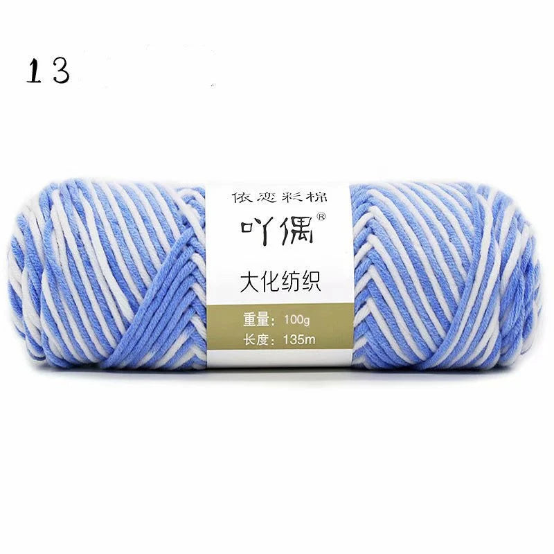 8 strands gradient milk cotton wool for hand knitting in various colours