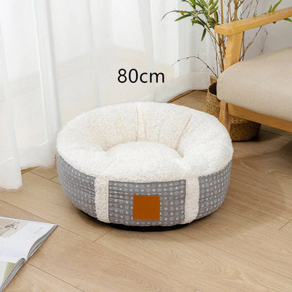 Winter lamb wool pet bed in various sizes and colors for pet warmth and comfort