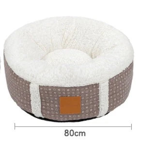 Winter lamb wool pet bed in various sizes and colors for pet warmth and comfort