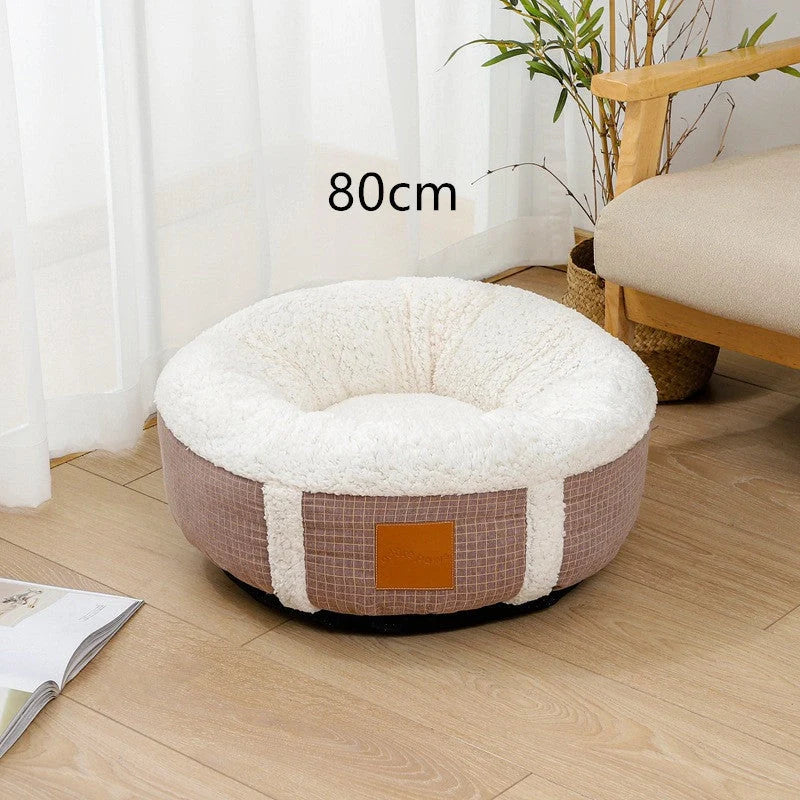 Winter lamb wool pet bed in various sizes and colors for pet warmth and comfort