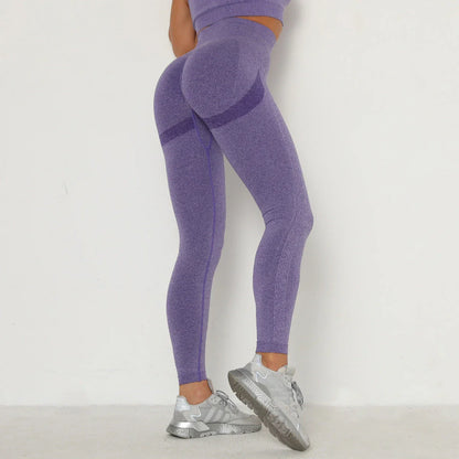 Seamless Knitted Peach Hip Women's Yoga Pants in various colours and sizes
