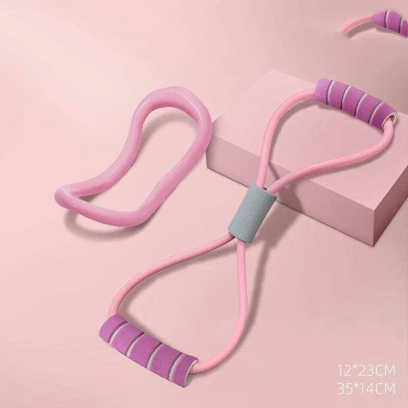 Eight-Shaped Elastic Rope Stretch Belt for fitness and yoga exercises