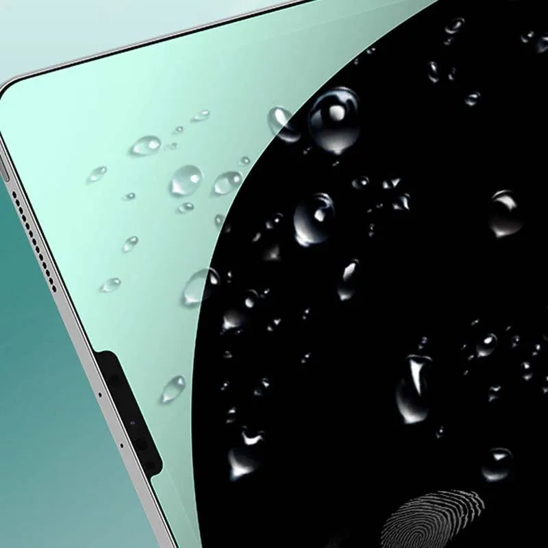 iPad tempered glass screen protector with anti-blue light and anti-fingerprint coating for full screen protection
