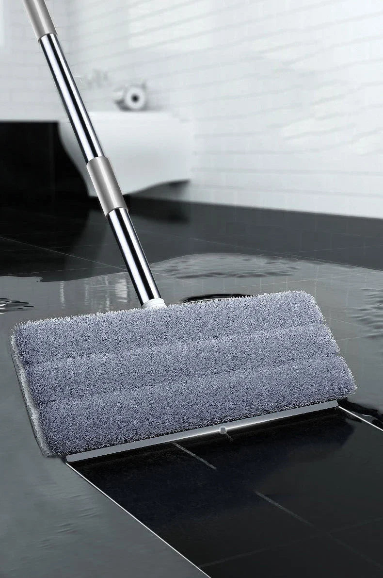 Aluminum alloy rod floor mop and bucket set with 360-degree rotation for effective cleaning