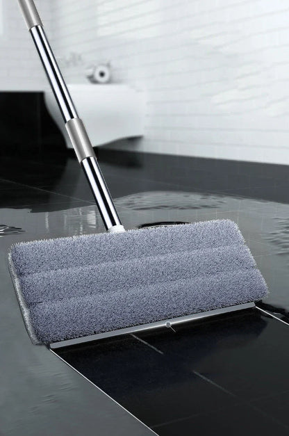 Aluminum alloy rod floor mop and bucket set with 360-degree rotation for effective cleaning
