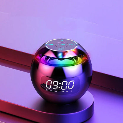 Dazzle Colour Mini Ball Card Bluetooth Speakers in pink, black, and white with colourful lights