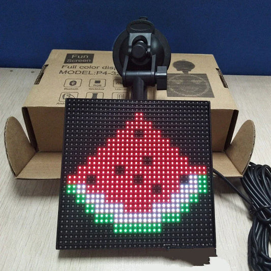 Full-colour Bluetooth emoticon car LED display with DIY graffiti support