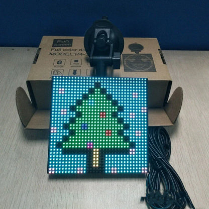 Full-colour Bluetooth emoticon car LED display with DIY graffiti support