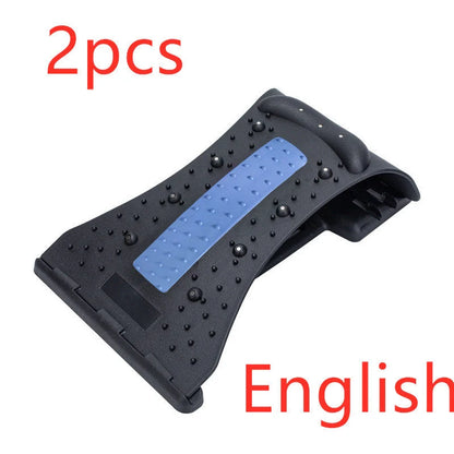 Arc-shaped acupuncture and magnetic therapy cervical spine stretcher for back and neck pain relief