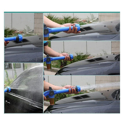 8 in 1 EZ Jet Water Cannon Dispenser Spray Gun in blue with adjustable spray patterns