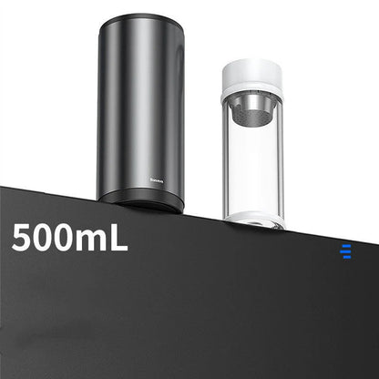 Alloy Car Trash Bin in black and dark grey with 500mL capacity and odor control