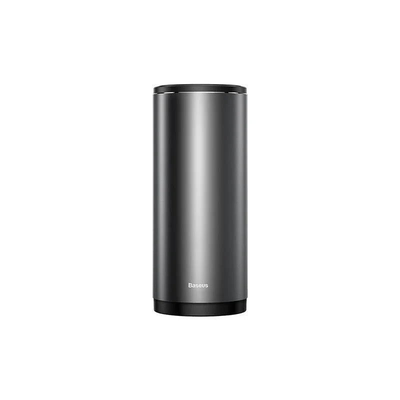 Alloy Car Trash Bin in black and dark grey with 500mL capacity and odor control