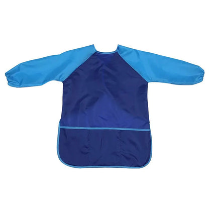 Waterproof children's painting apron with long sleeves in various colours