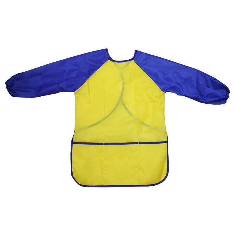 Waterproof children's painting apron with long sleeves in various colours