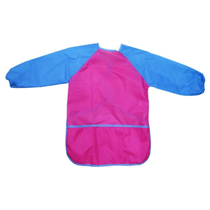 Waterproof children's painting apron with long sleeves in various colours